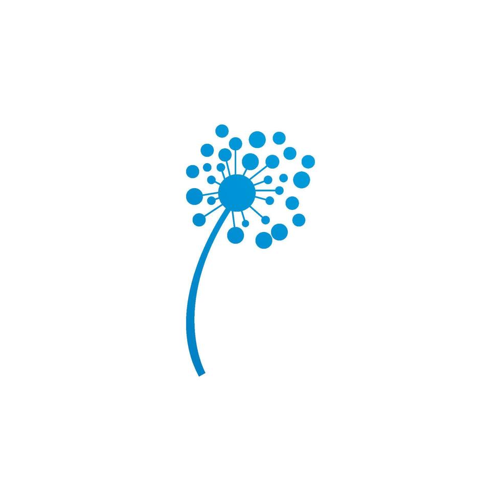 Dandelion flower logo vector