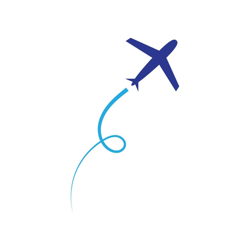ilustración de viaje en avión vector
