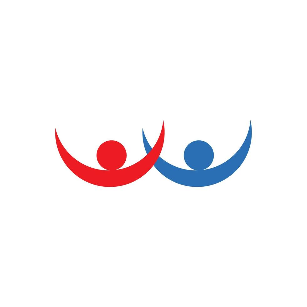 logotipo de adopción y cuidado comunitario vector