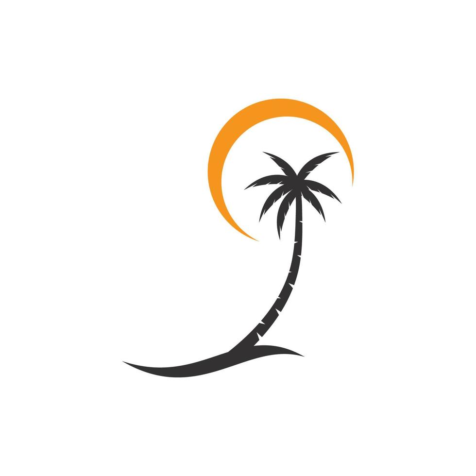 Palm tree summer illustration vector