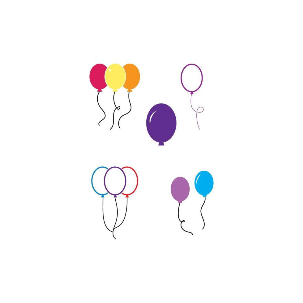 Flying baloon vector