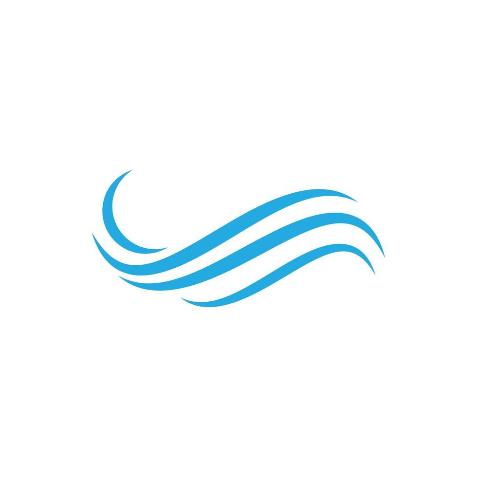 logotipo de onda de agua natural vector