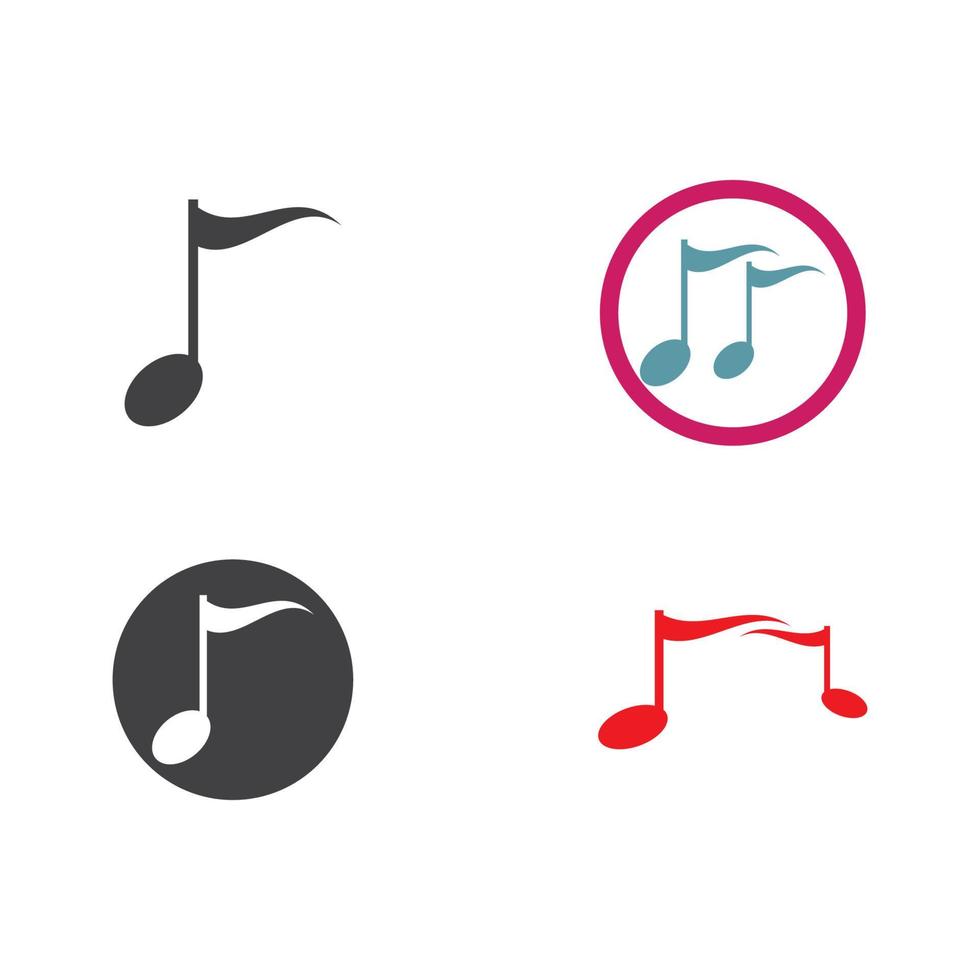 Music note logo vector