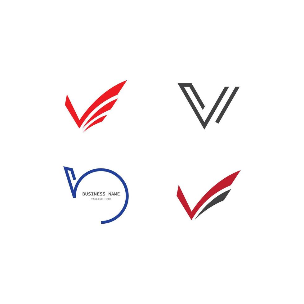 logotipo de la letra v vector