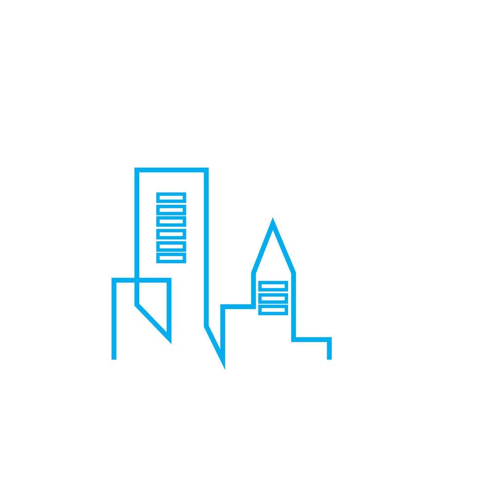 logotipo del horizonte de la ciudad moderna vector