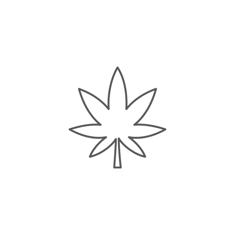 Canabis leaf icon vector