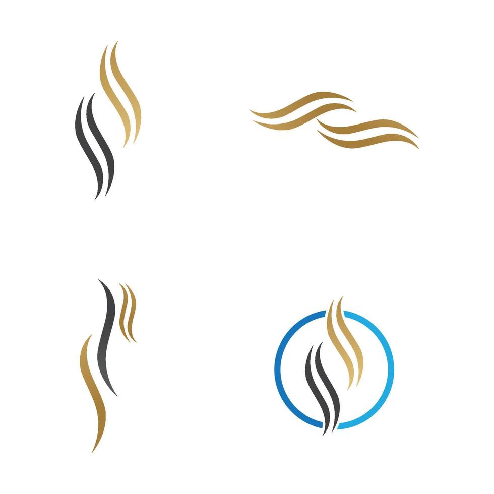 Hair wave logo vector