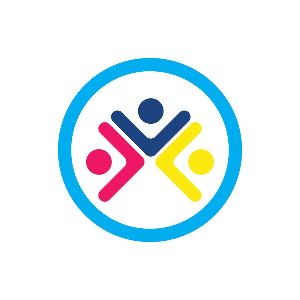 logotipo de adopción y cuidado comunitario vector