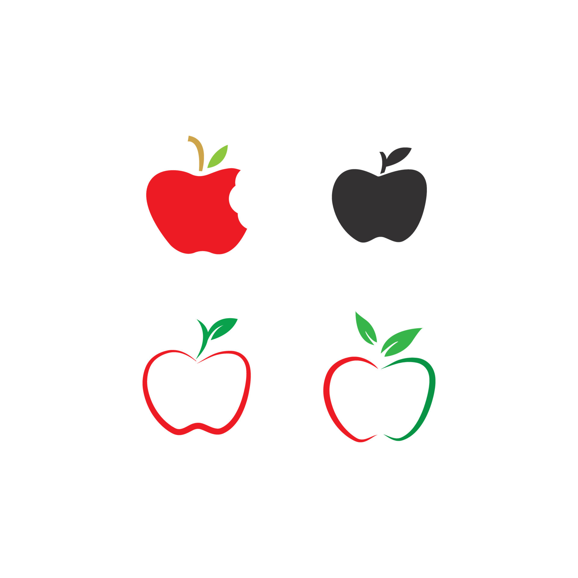 apple logo vector 14639671 Vector Art at Vecteezy