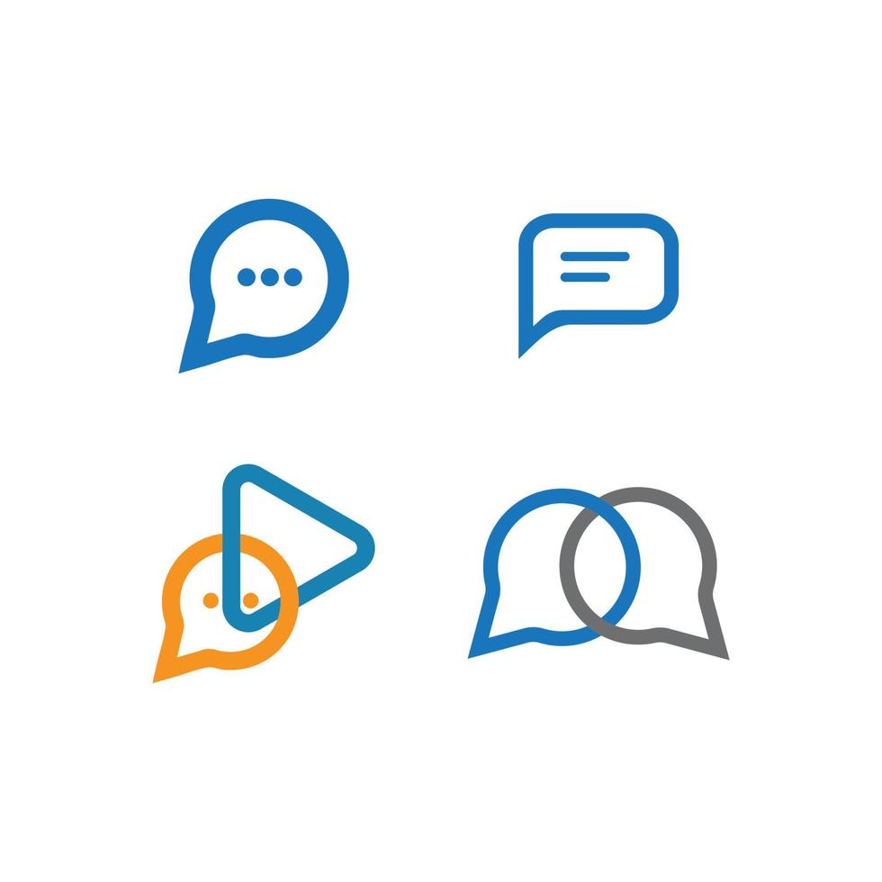 Speech bubble icon vector