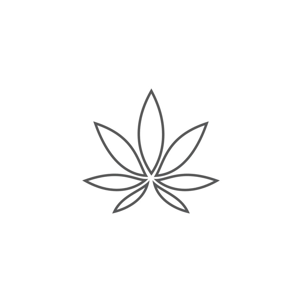 icono de hoja de cannabis vector