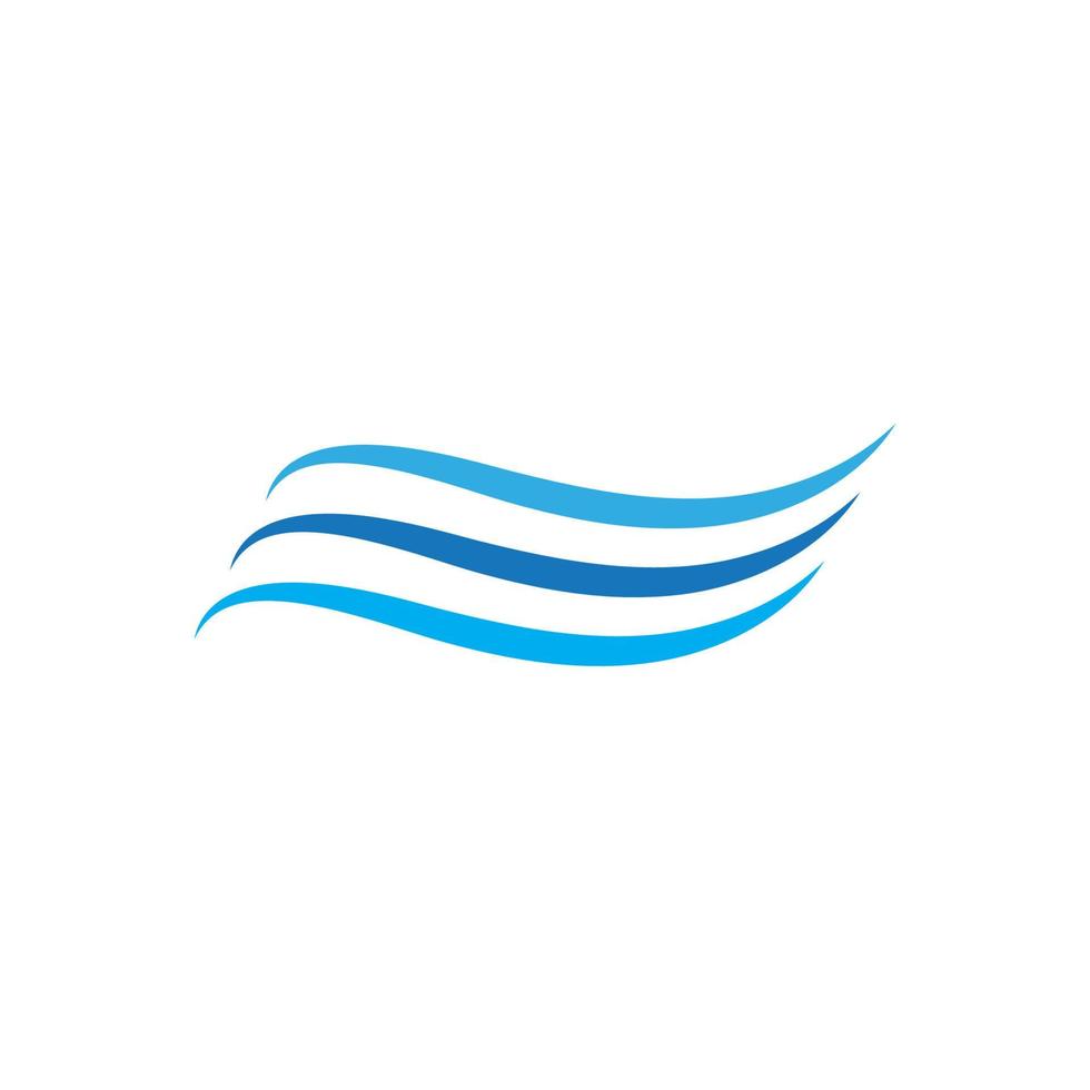 Water wave Logo design vector