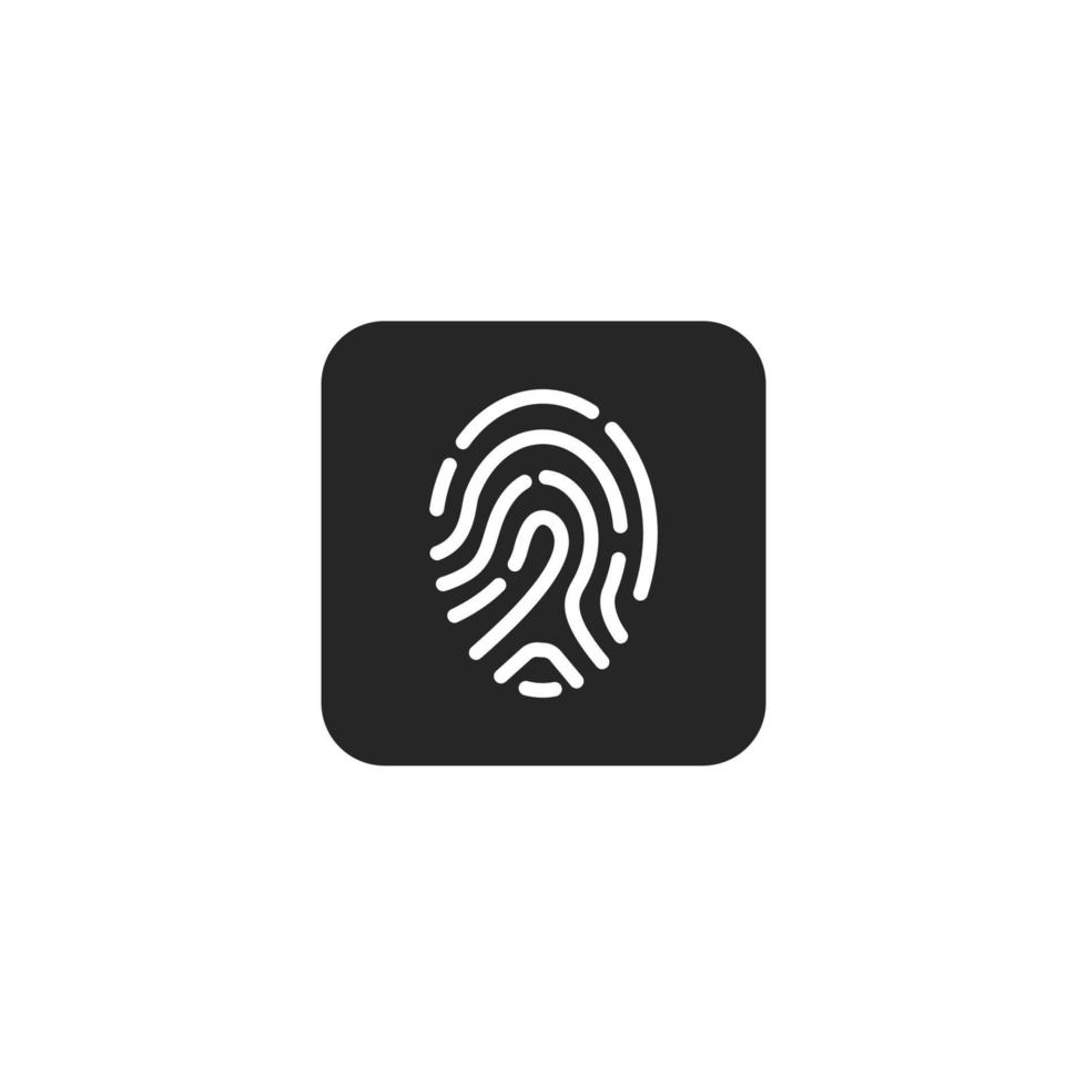 Vector sign of Fingerprint symbol is isolated on a white background. vector illustration icon color editable.