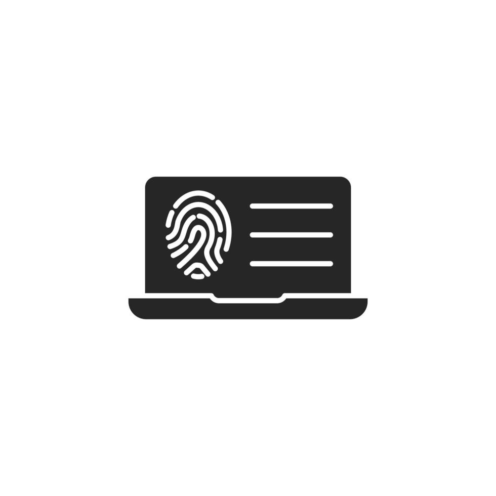 Vector sign of Fingerprint symbol is isolated on a white background. vector illustration icon color editable.