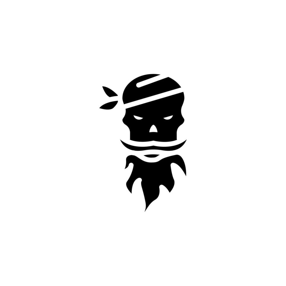 el signo vectorial del símbolo pirata está aislado en un fondo blanco. color de icono de ilustración vectorial editable. vector