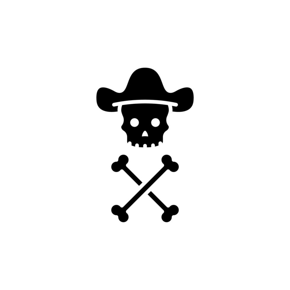 el signo vectorial del símbolo pirata está aislado en un fondo blanco. color de icono de ilustración vectorial editable. vector