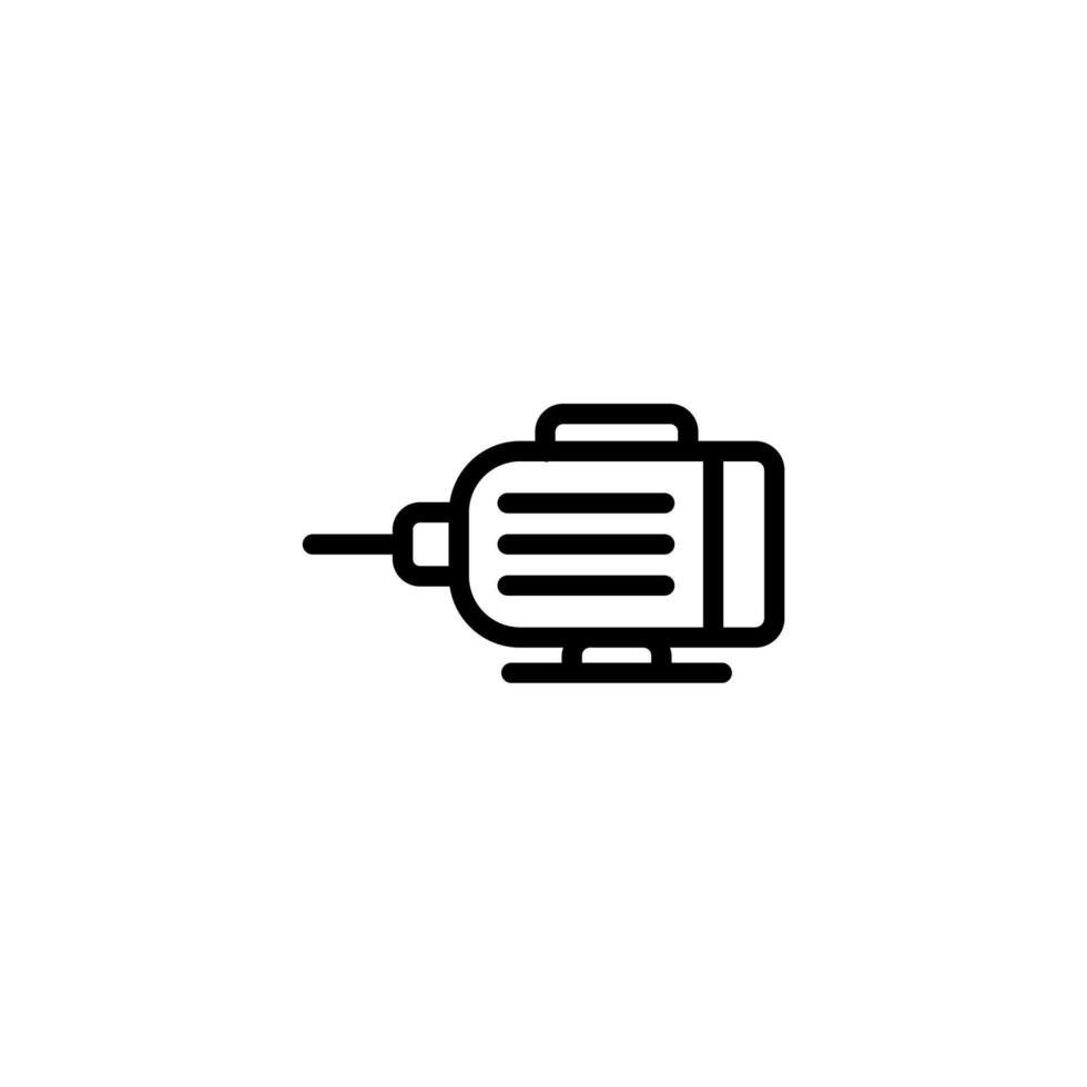 Vector sign of electric motor symbol is isolated on a white background. vector illustration icon color editable.