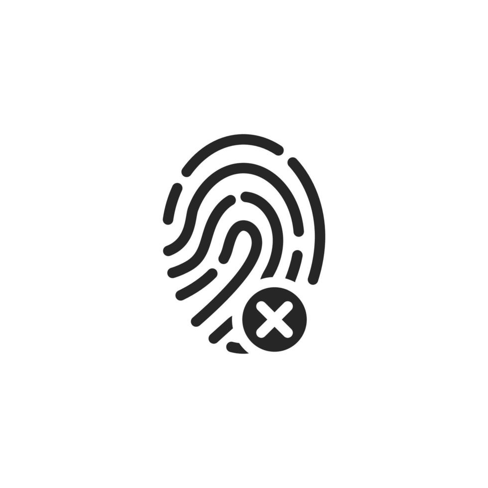 Vector sign of Fingerprint symbol is isolated on a white background. vector illustration icon color editable.