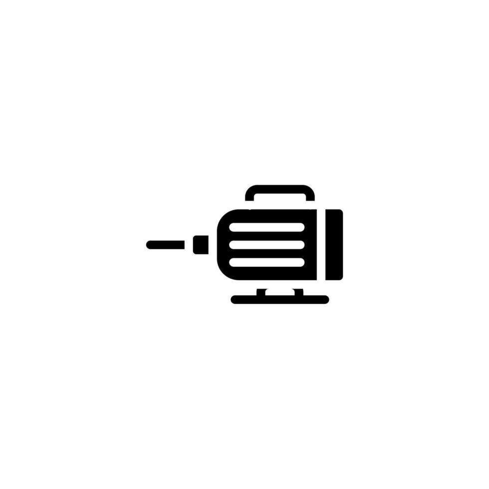 el signo vectorial del símbolo del motor eléctrico está aislado en un fondo blanco. color de icono de ilustración vectorial editable. vector