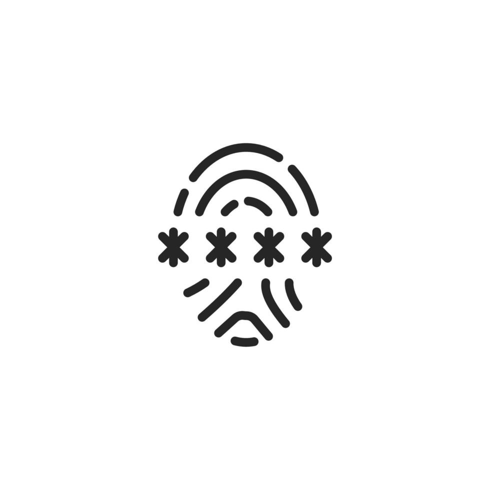 Vector sign of Fingerprint symbol is isolated on a white background. vector illustration icon color editable.