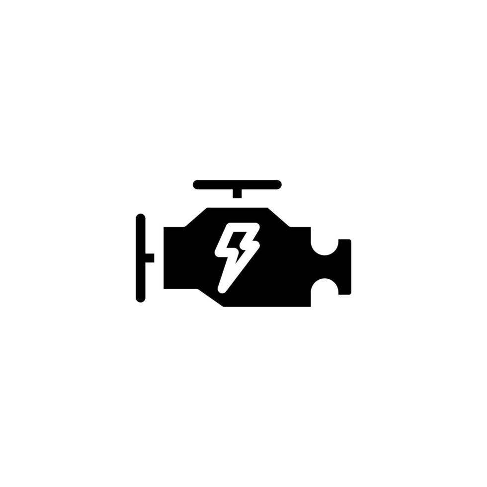 el signo vectorial del símbolo del motor eléctrico está aislado en un fondo blanco. color de icono de ilustración vectorial editable. vector