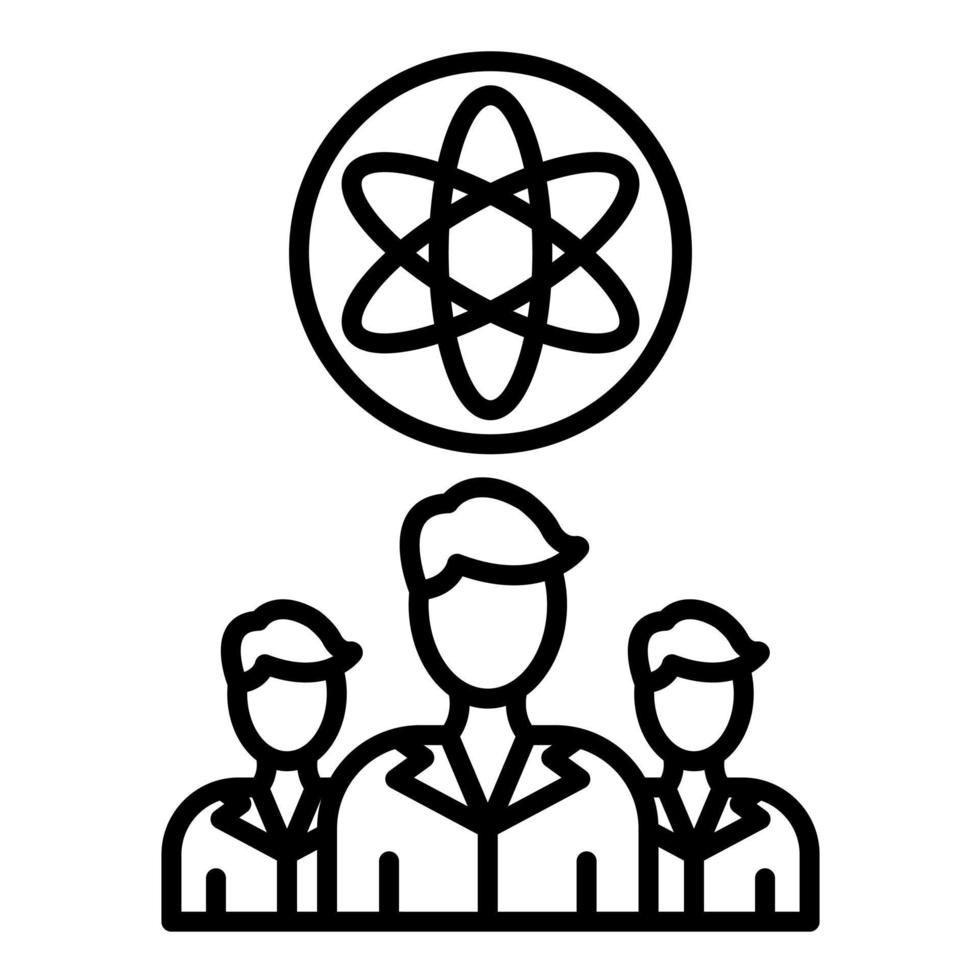 Data Science Team Line Icon vector