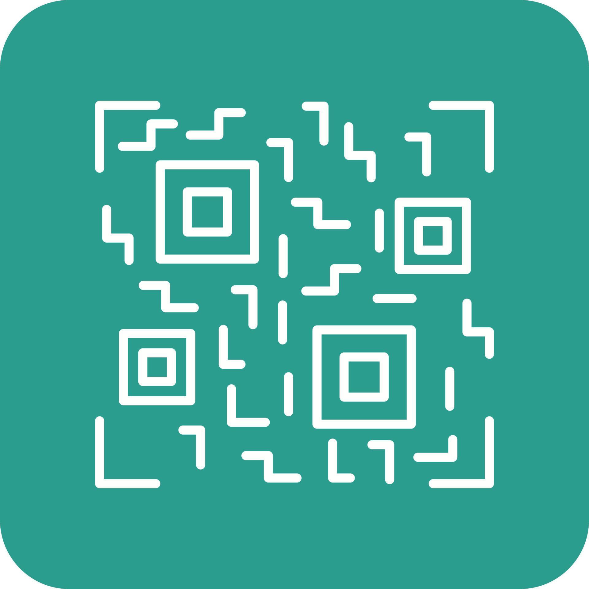 QR Code Line Round Corner Background Icons 14640095 Vector Art at Vecteezy