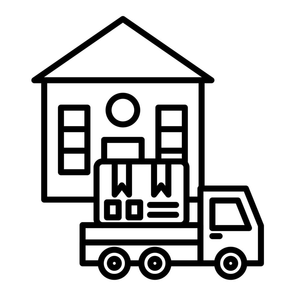 Home Delivery Line Icon vector