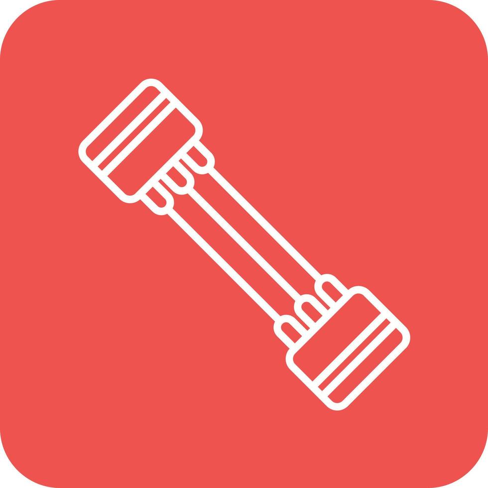 Chest Expander Line Round Corner Background Icons vector