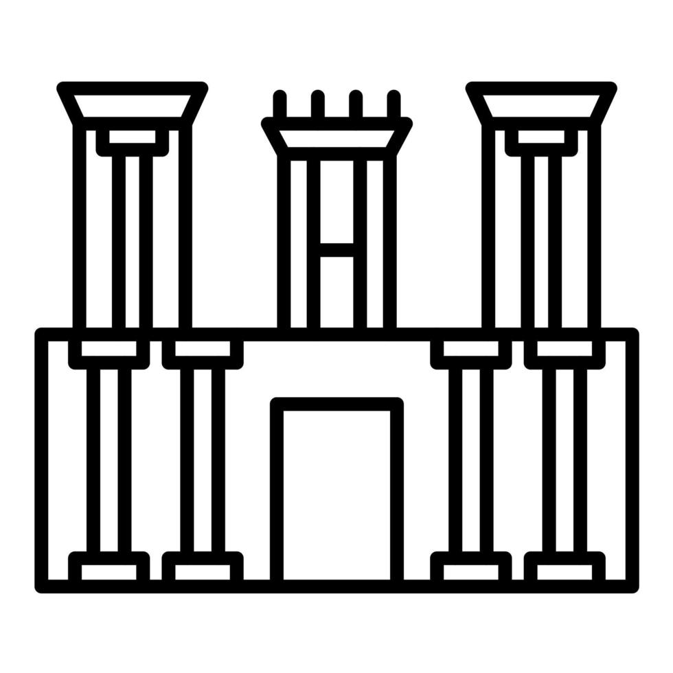Petra Line Icon vector