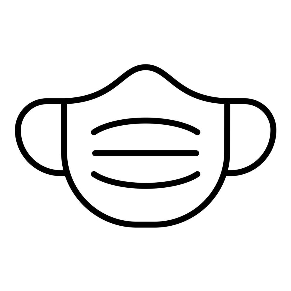 Mask Line Icon vector