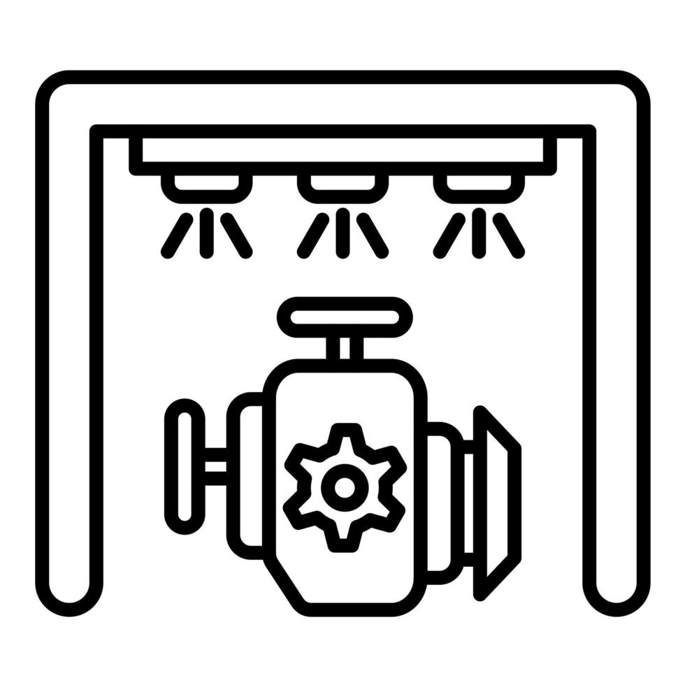 Engine Wash Line Icon vector