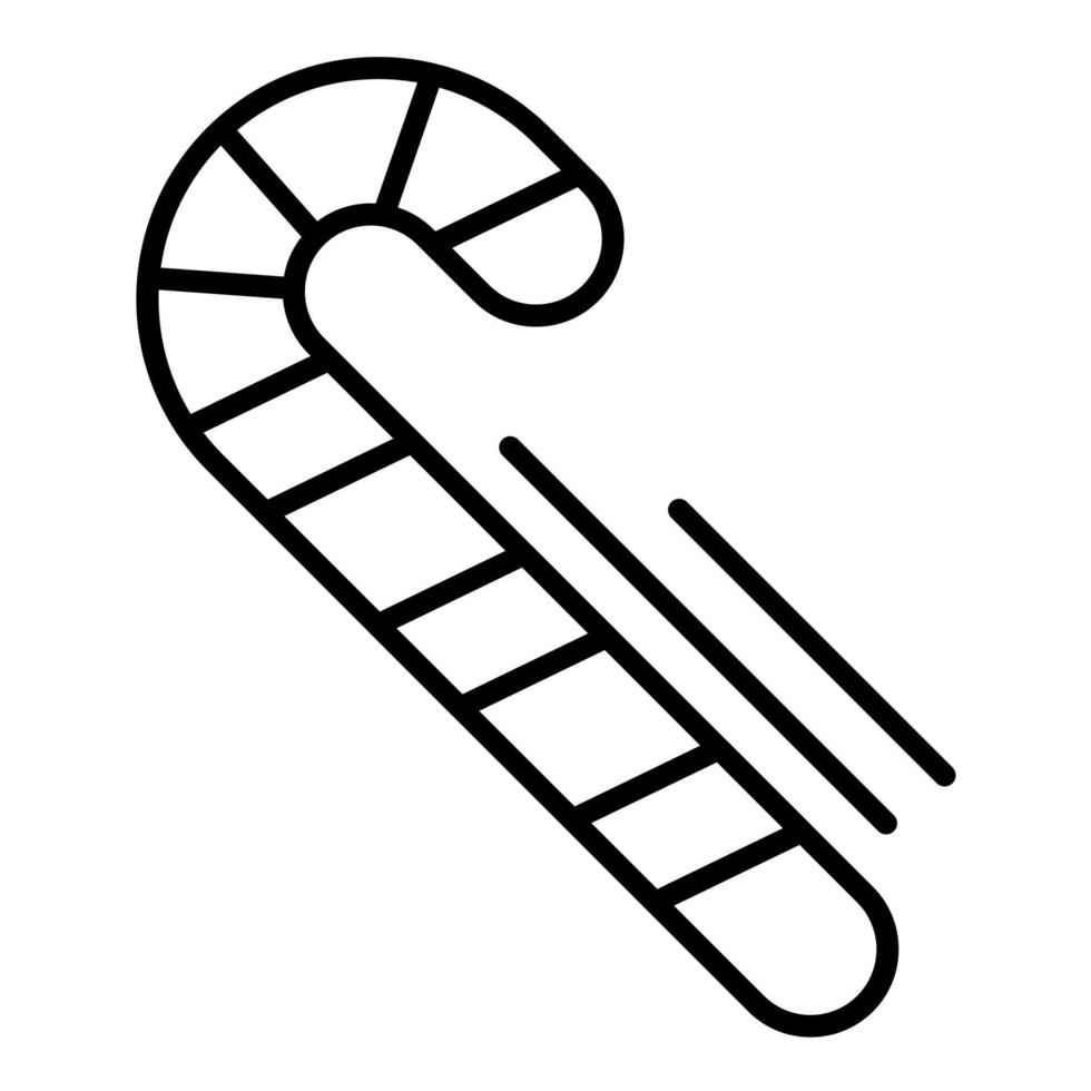 Candy Cane Line Icon vector