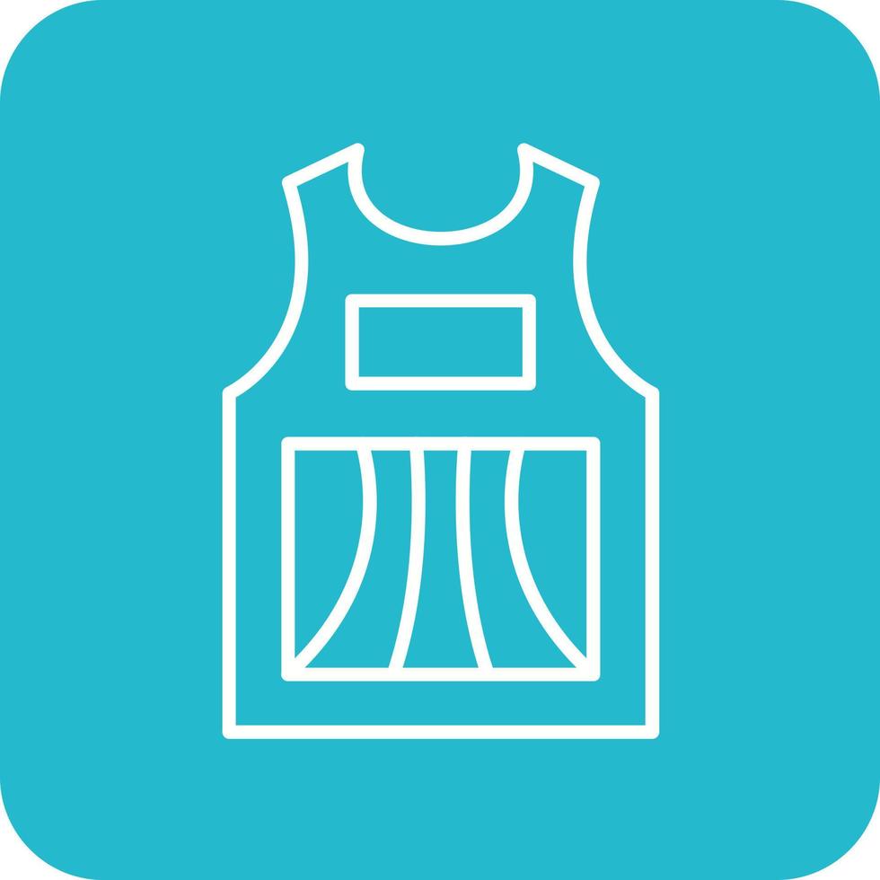 Sleeveless Shirt Line Round Corner Background Icons vector