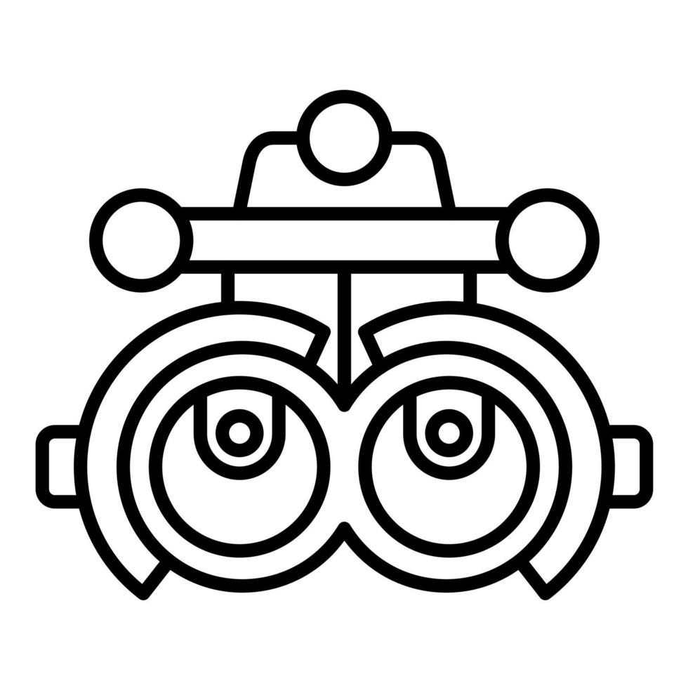 icono de línea de foróptero vector