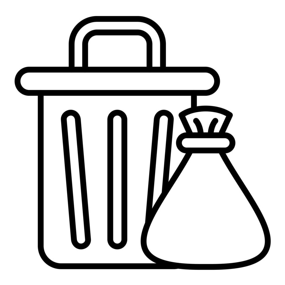 Garbage Disposal Line Icon vector