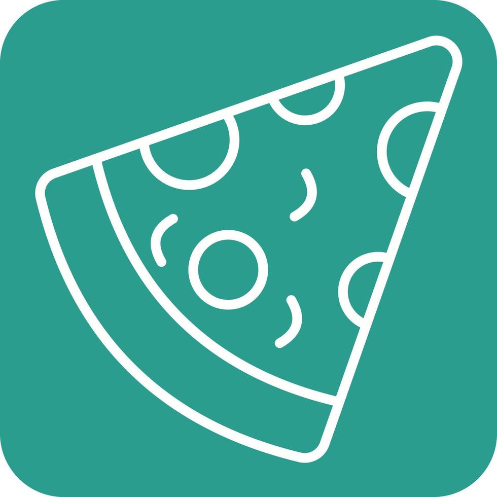 Pizza Slice Line Round Corner Background Icons vector