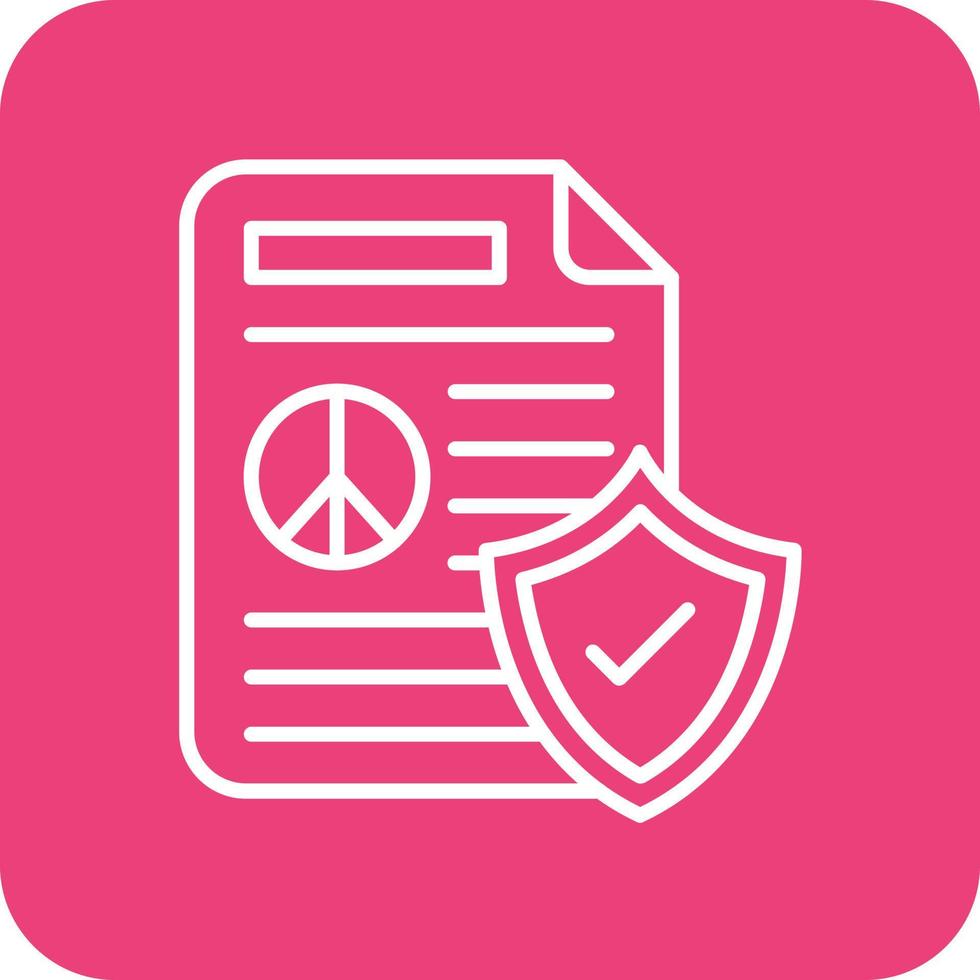 Policy Line Round Corner Background Icons vector