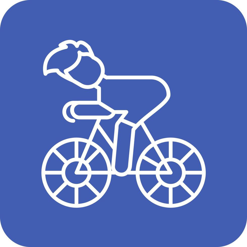 Cycling Line Round Corner Background Icons vector