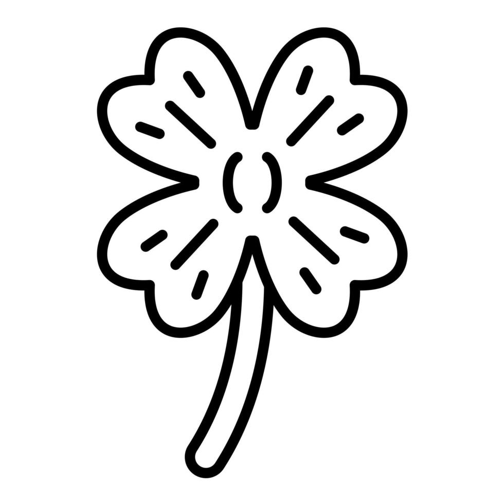 Four Leaf Clover Line Icon vector