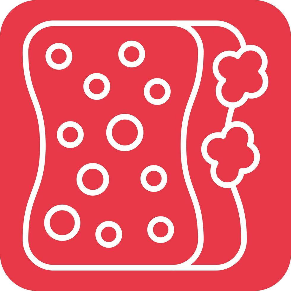 Sponge Line Round Corner Background Icons vector