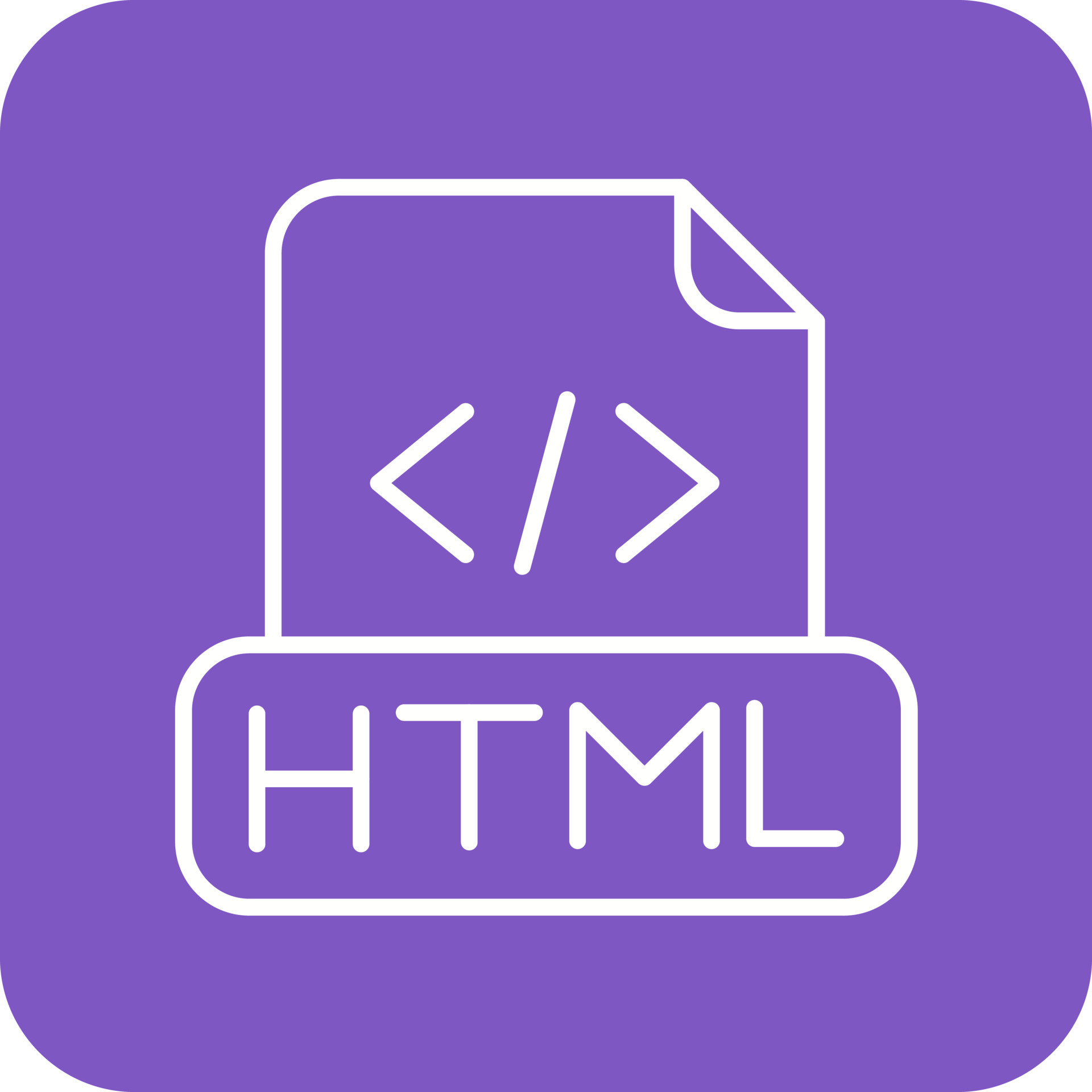 Html File Line Round Corner Background Icons 14640661 Vector Art at ...