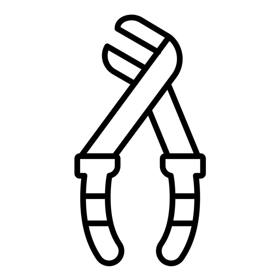 Rib Joint Pliers Line Icon vector