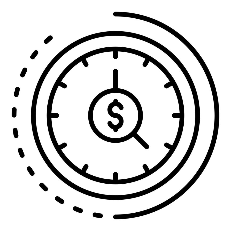 Time is Money Line Icon vector