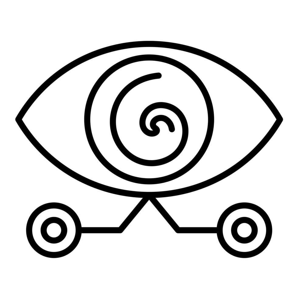 Hypnosis Line Icon vector