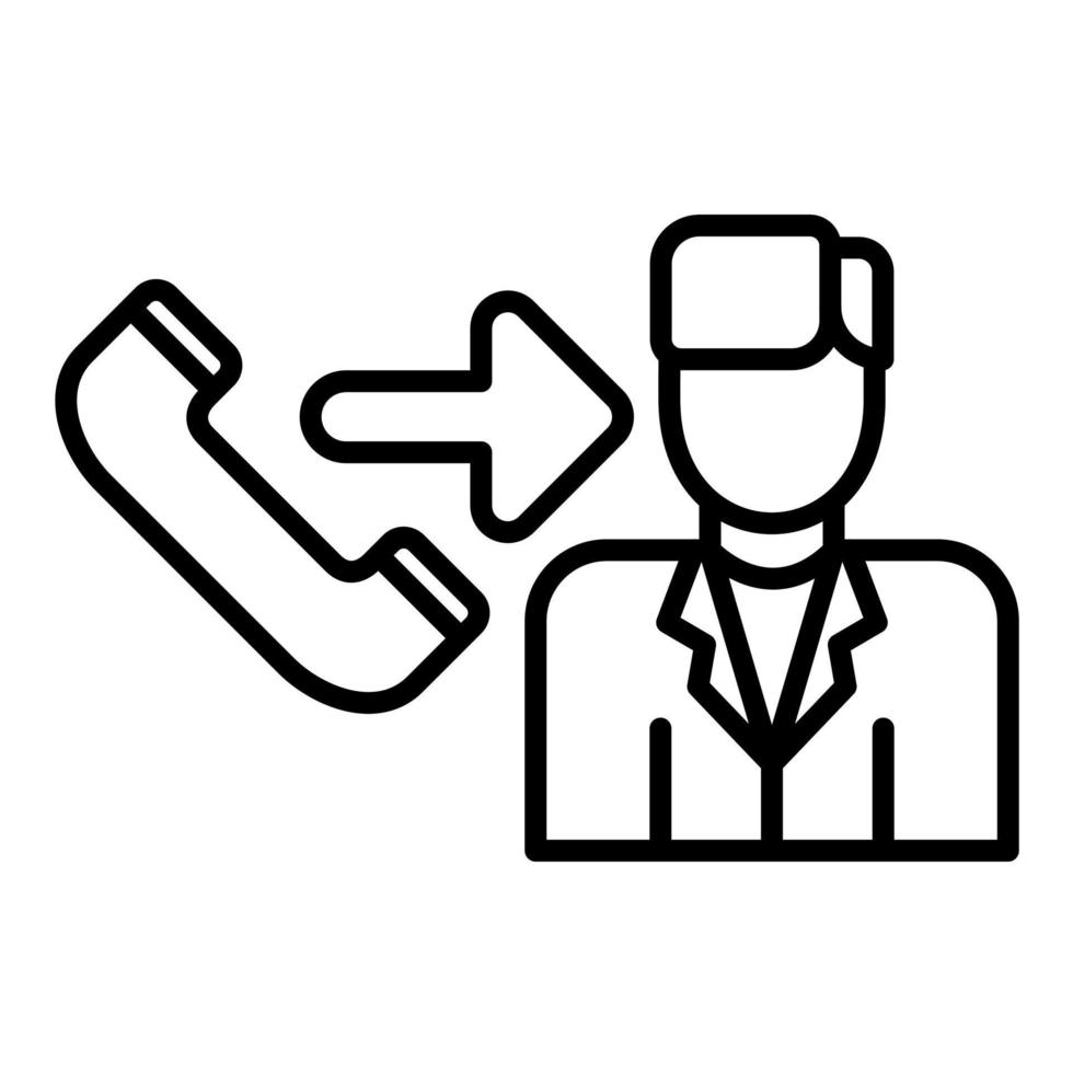 Contacting Candidates Line Icon vector