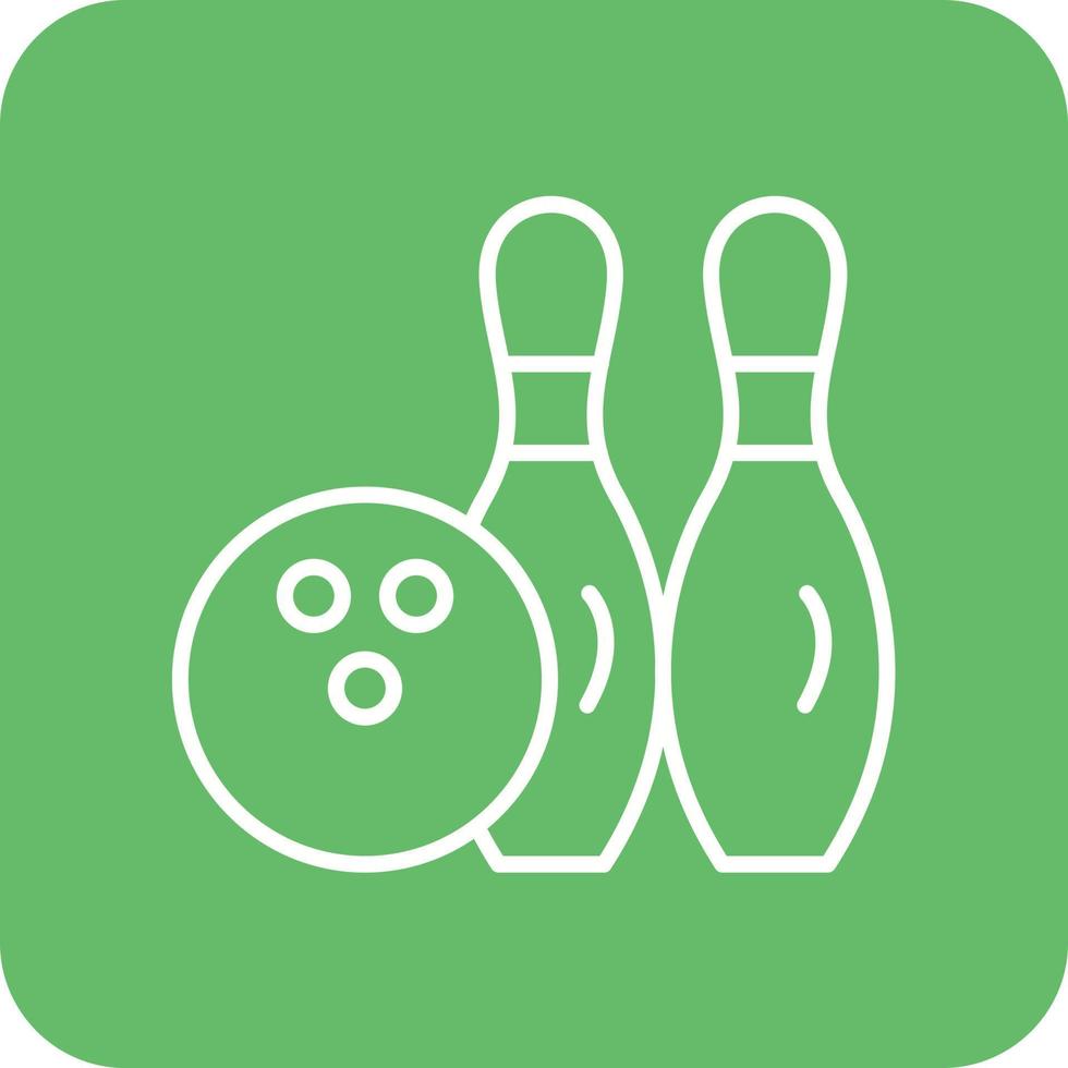 Bowling Line Round Corner Background Icons vector