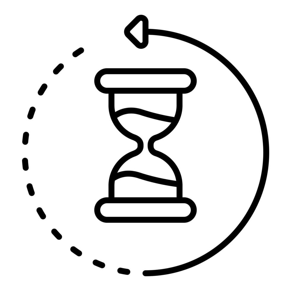 Hourglass Line Icon vector