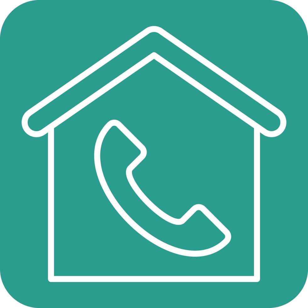 House Agency Call Line Round Corner Background Icons 14640899 