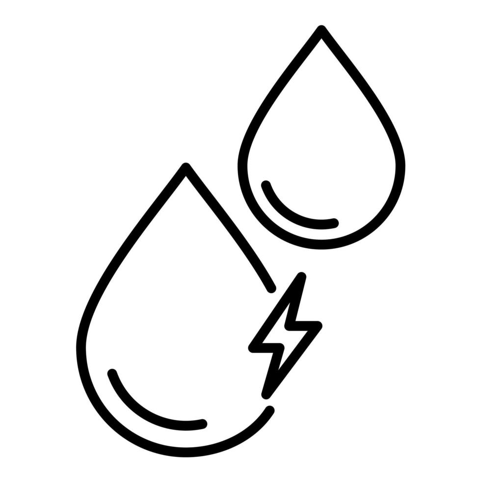 icono de línea de energía de agua vector